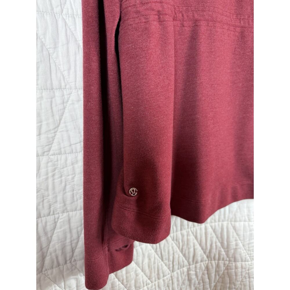Lululemon Rosewood Red Take Ten Full Zip Hoodie Sweatshirt Jacket Womens Size 6 - Picture 6 of 7